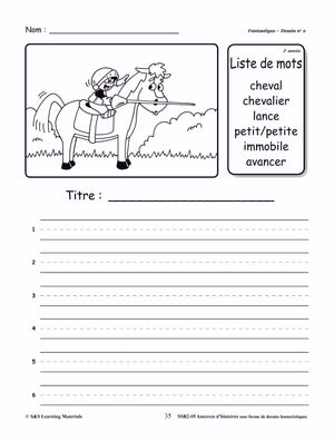 Amorces d'histoires dessins humoristiques 1e à 3e année