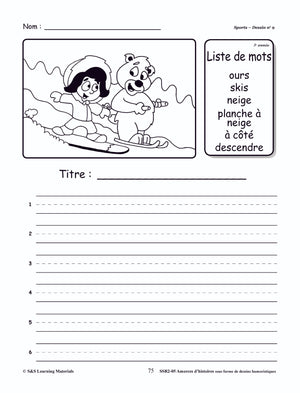 Amorces d'histoires dessins humoristiques 1e à 3e année