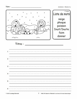 Amorces d'histoires dessins humoristiques 1e à 3e année