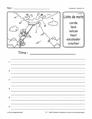 Amorces d'histoires dessins humoristiques 1e à 3e année