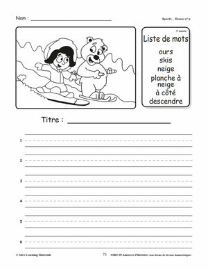 Amorces d'histoires dessins humoristiques 1e à 3e année