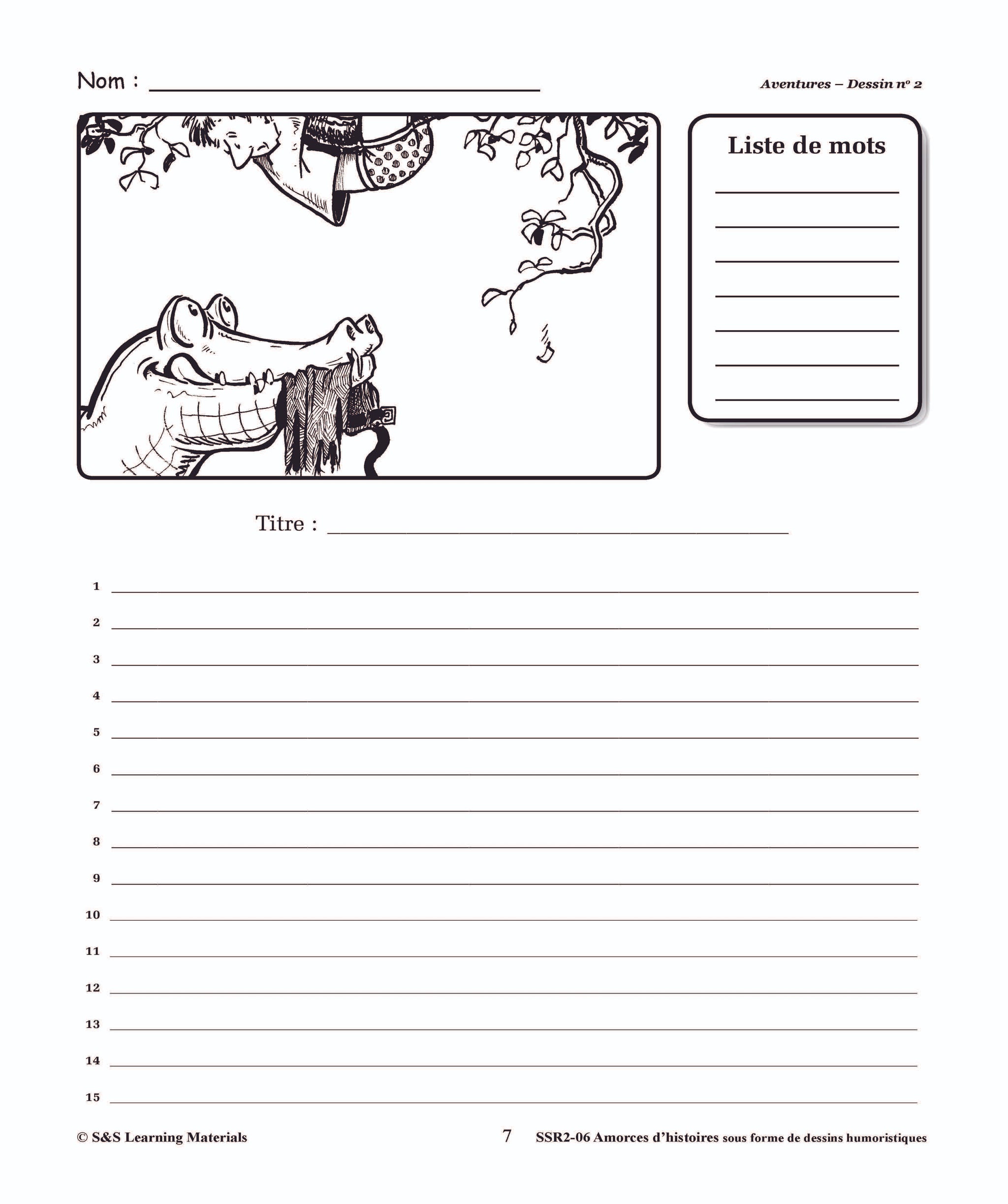 Amorces D'histoires Dessins Humoristiques 4e à 6e année