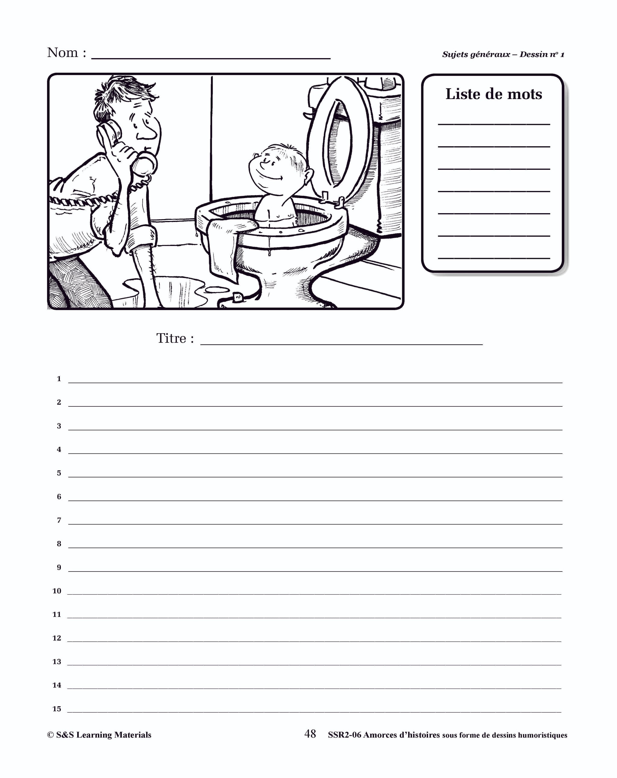 Amorces D'histoires Dessins Humoristiques 4e à 6e année