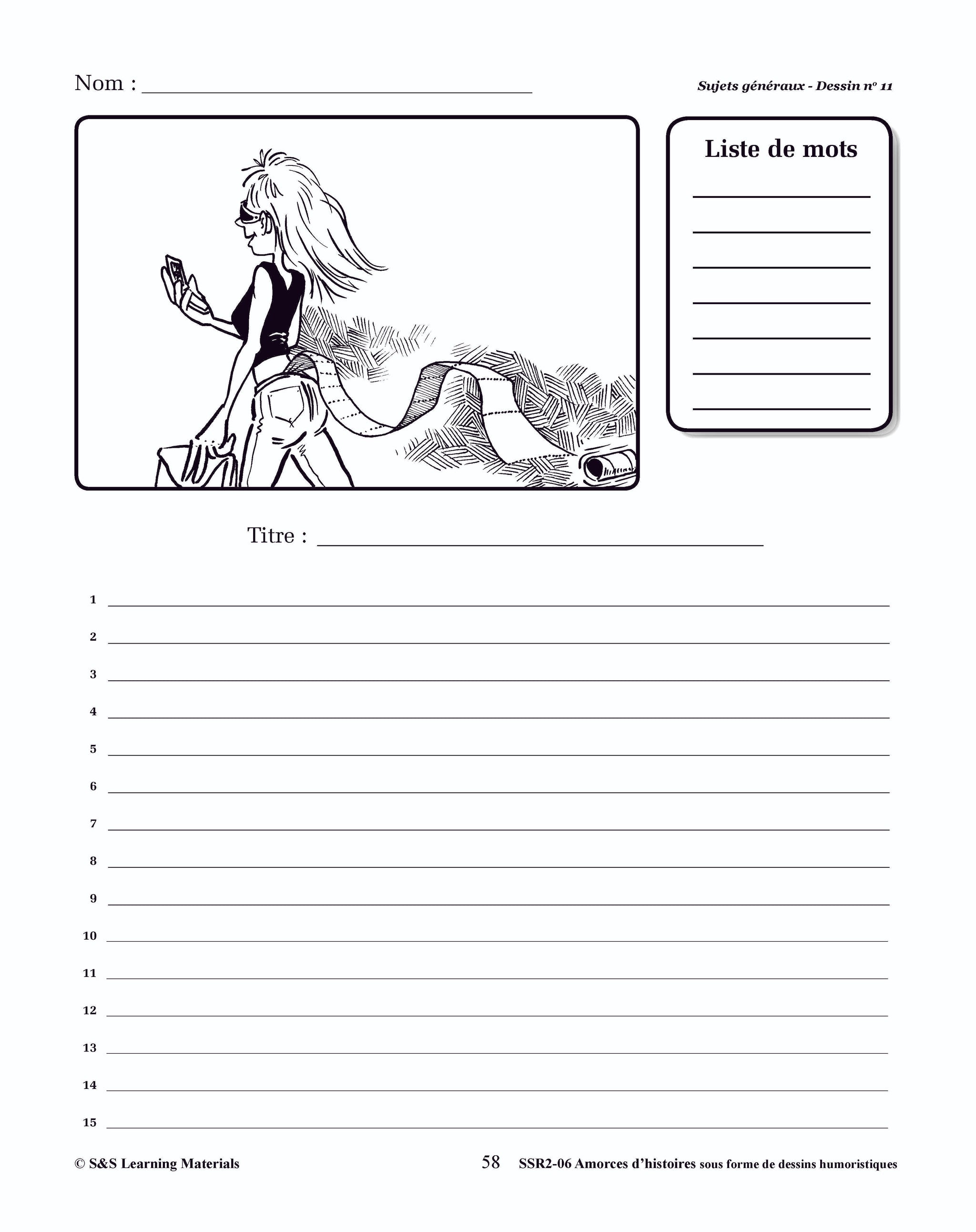 Amorces D'histoires Dessins Humoristiques 4e à 6e année