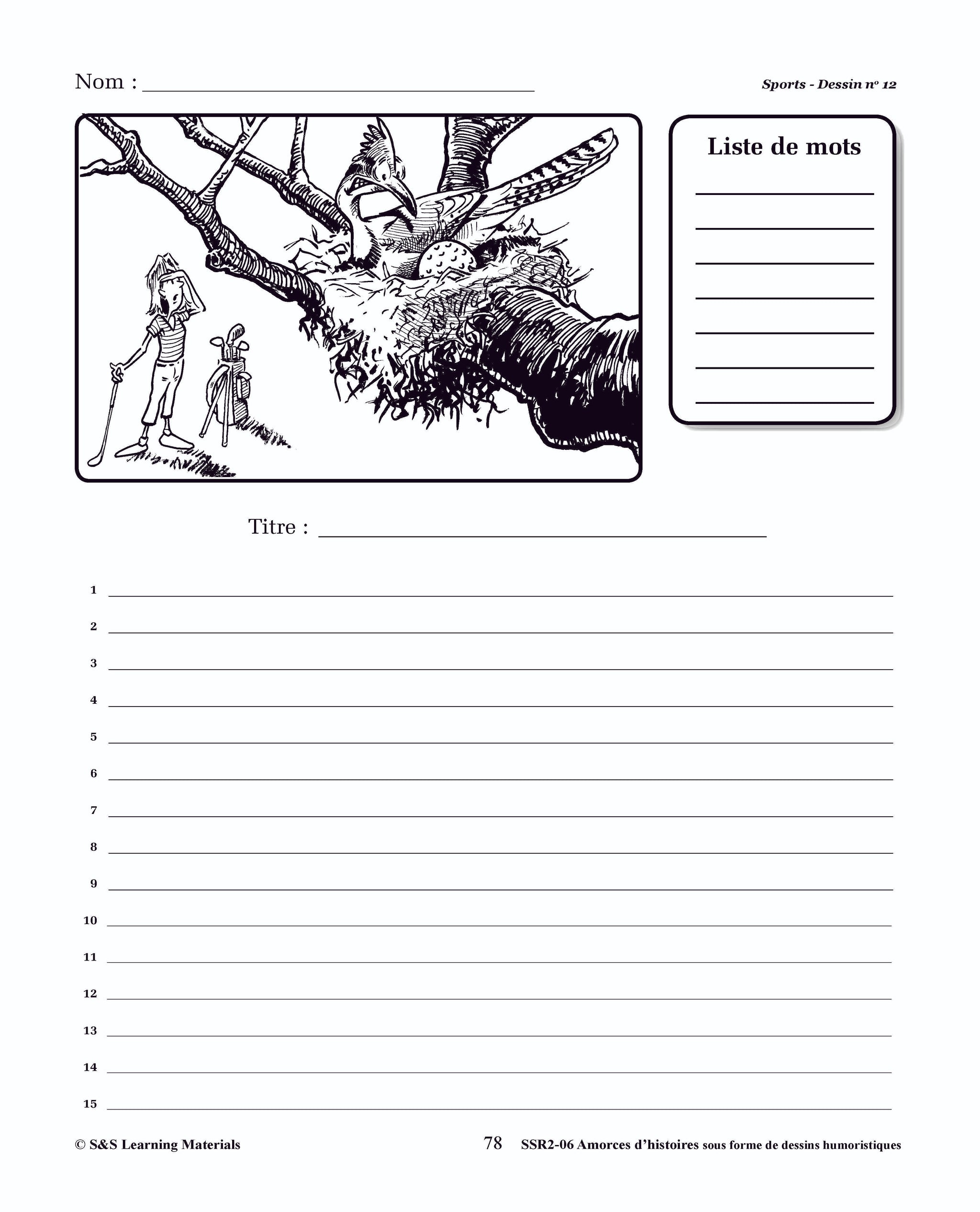 Amorces D'histoires Dessins Humoristiques 4e à 6e année