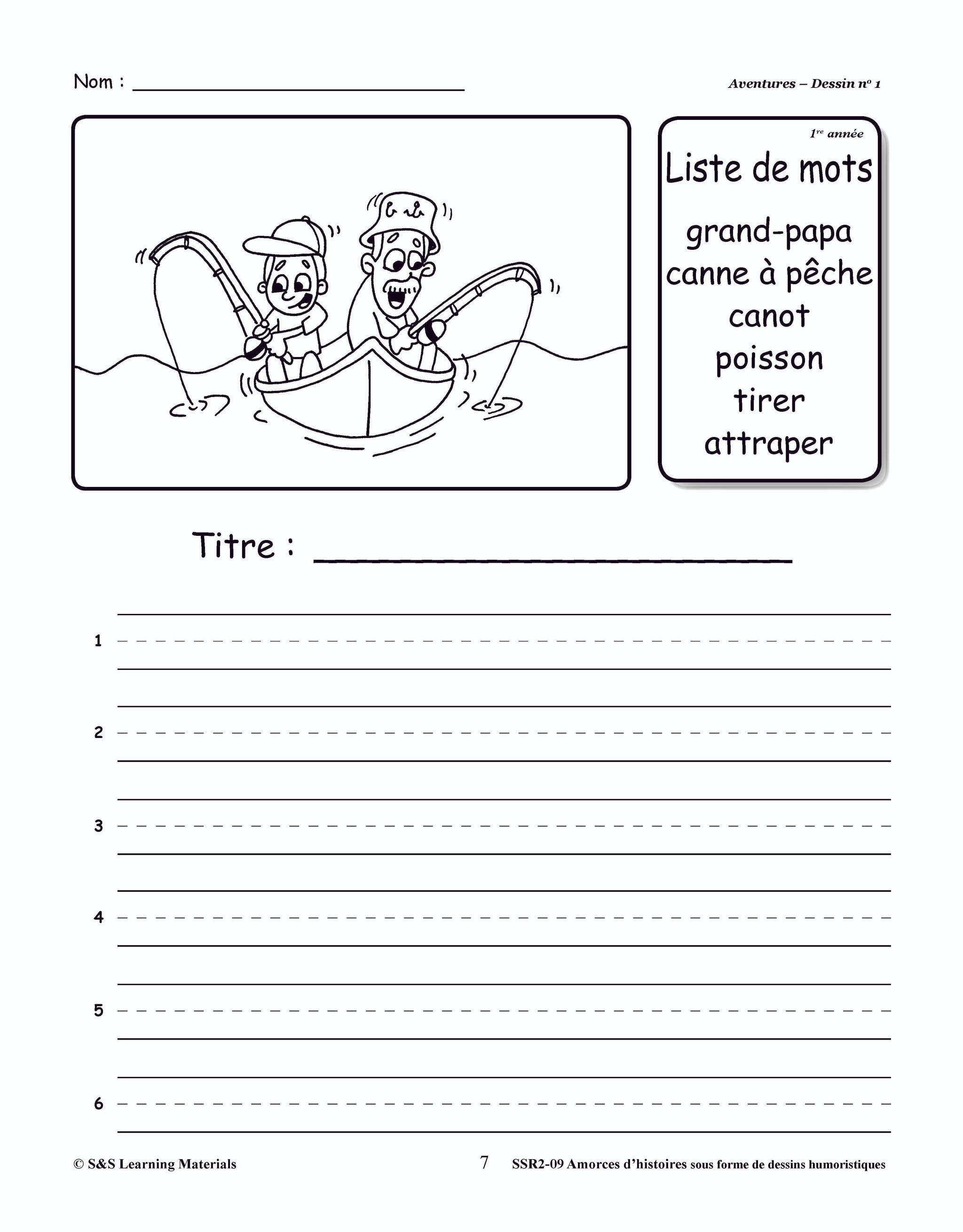 Amorces d'histoires Dessins Humoristiques 1e à 6e année