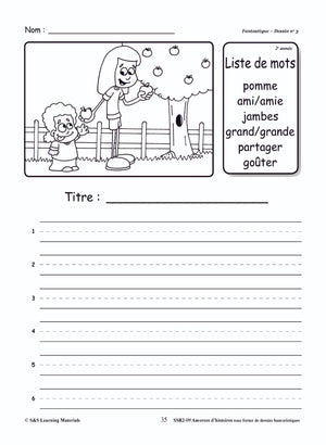 Amorces d'histoires Dessins Humoristiques 1e à 6e année