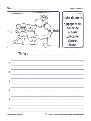 Amorces d'histoires Dessins Humoristiques 1e à 6e année