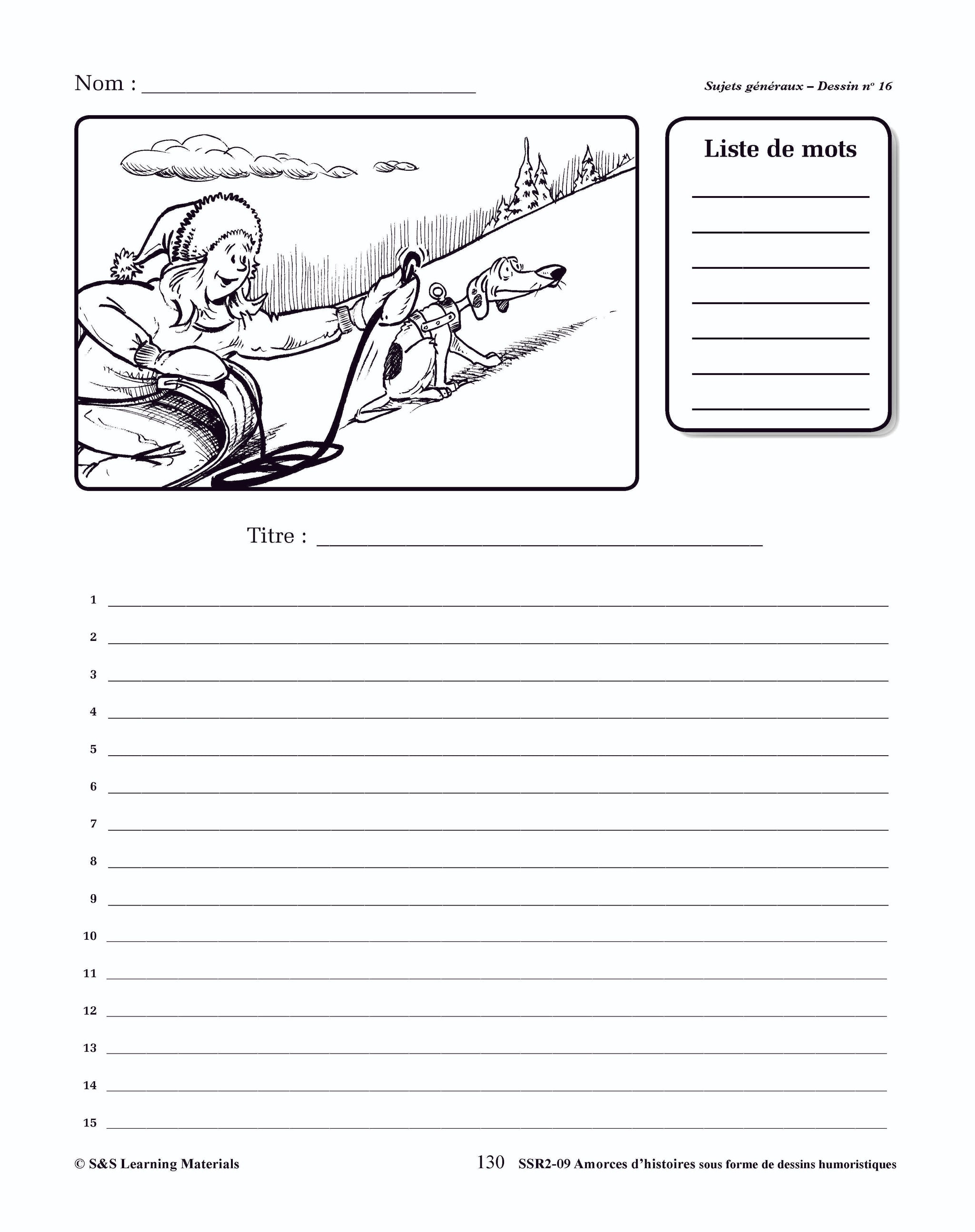 Amorces d'histoires Dessins Humoristiques 1e à 6e année