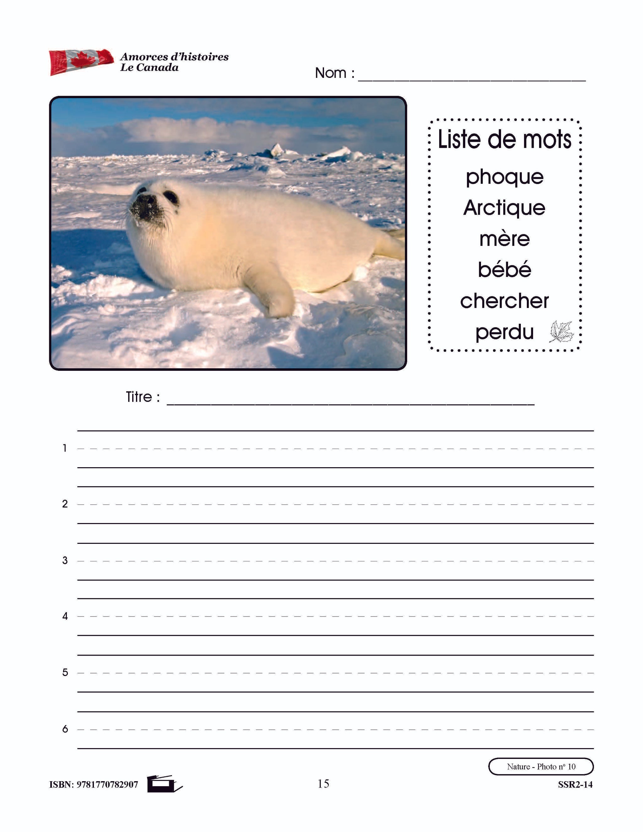 Amorces d'histoires le Canada 1e à 3e année