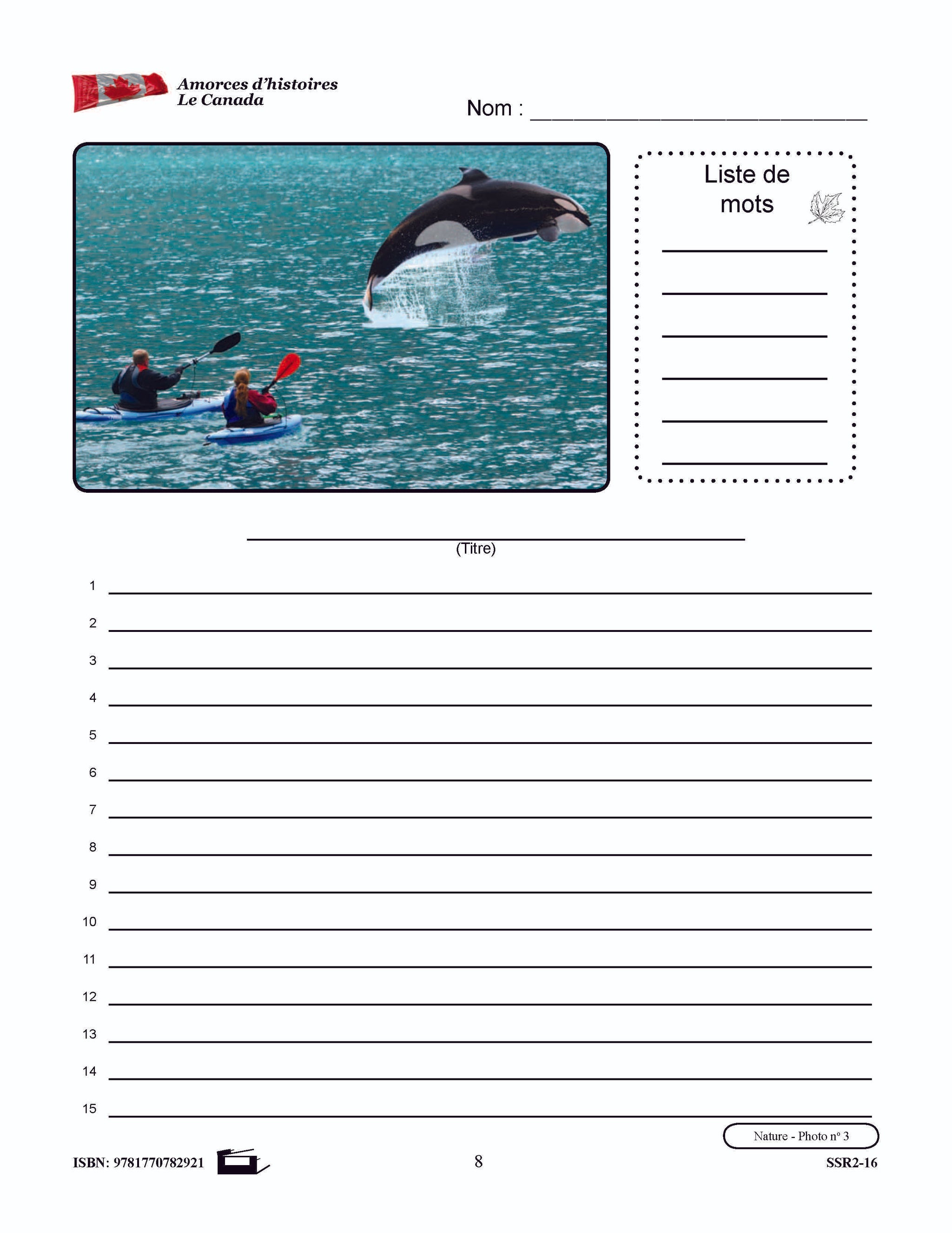 Amorces d'histoires le Canada 7e à 8e année