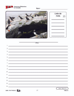 Amorces d'histoires le Canada 7e à 8e année