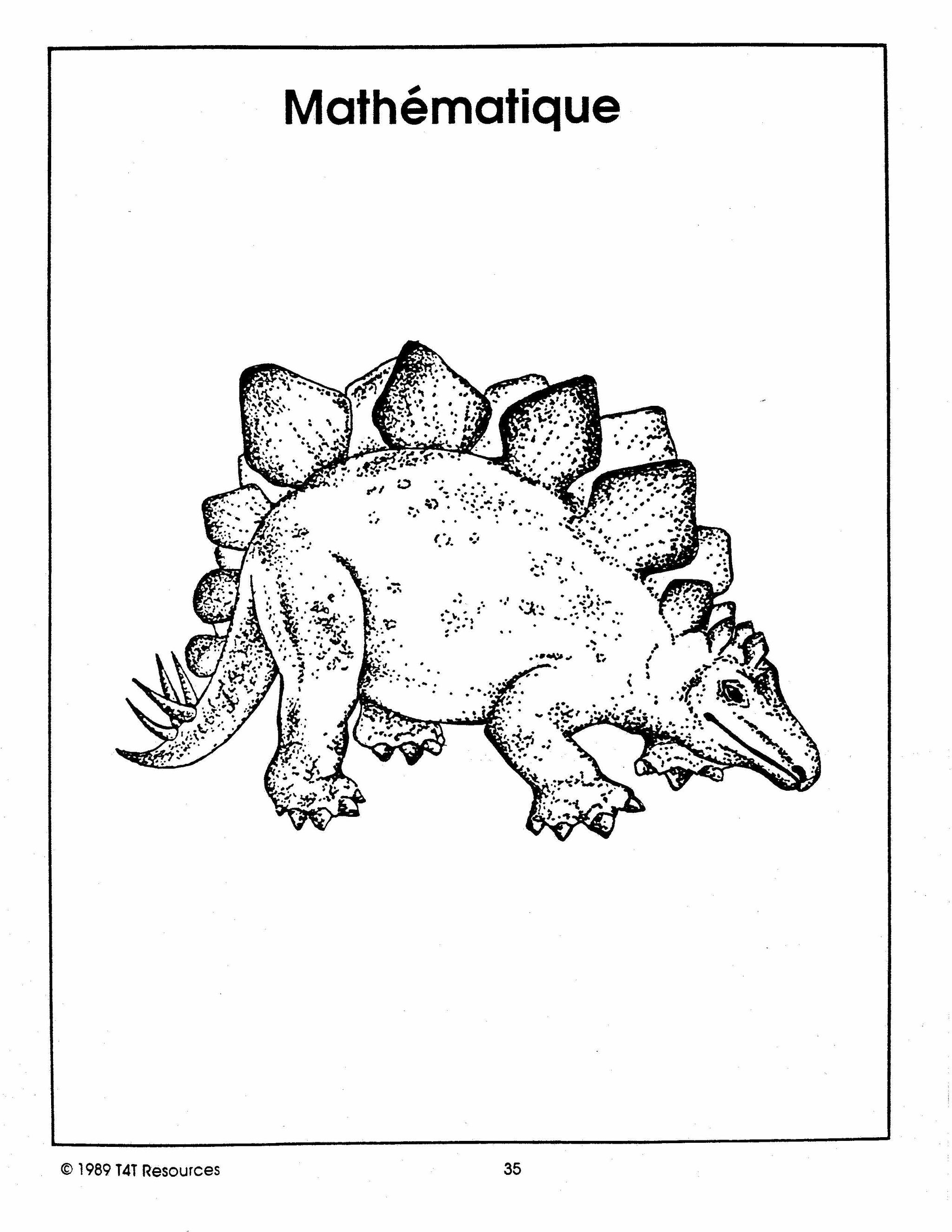 Les Dinosaures Unité thématique - Jardin d'enfants