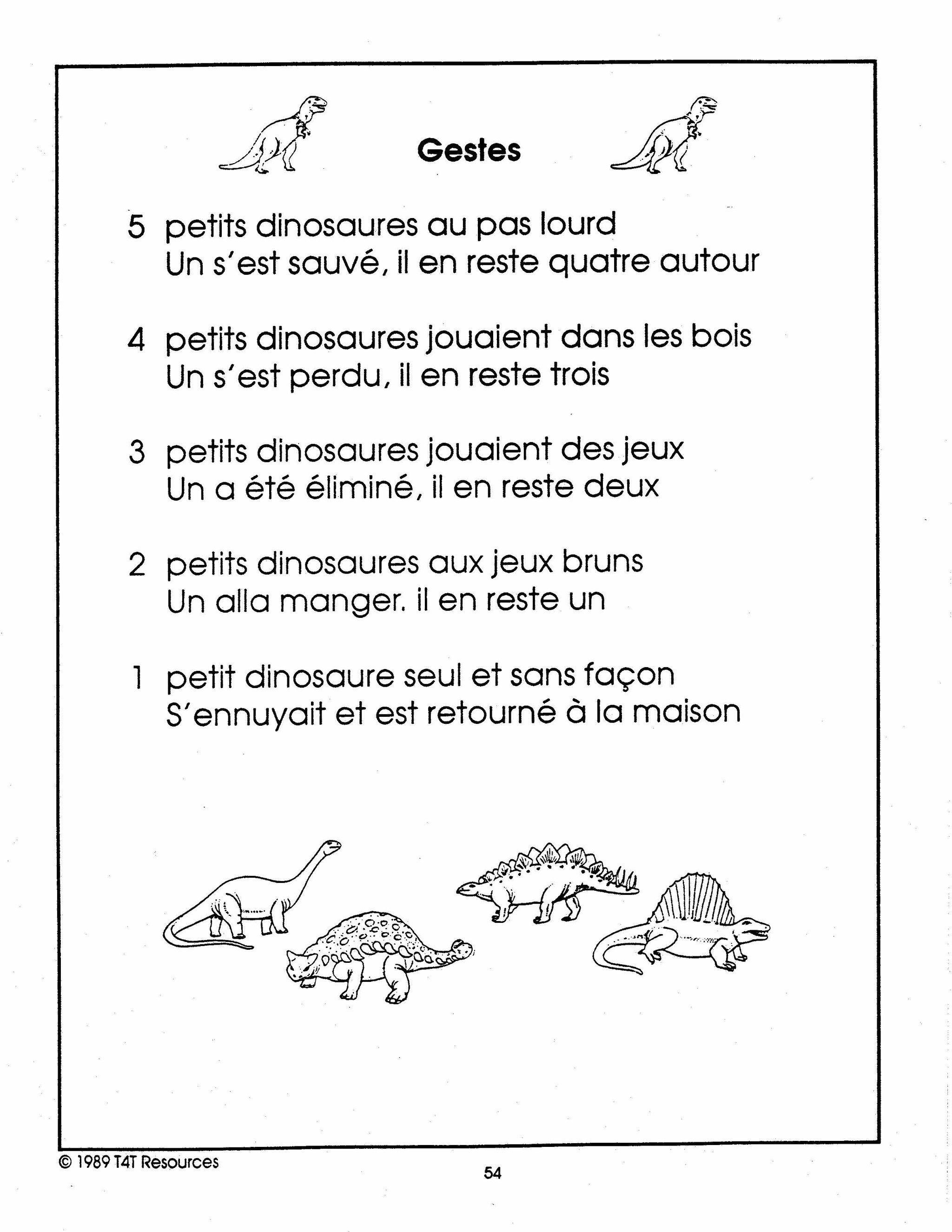 Les Dinosaures Unité thématique - Jardin d'enfants