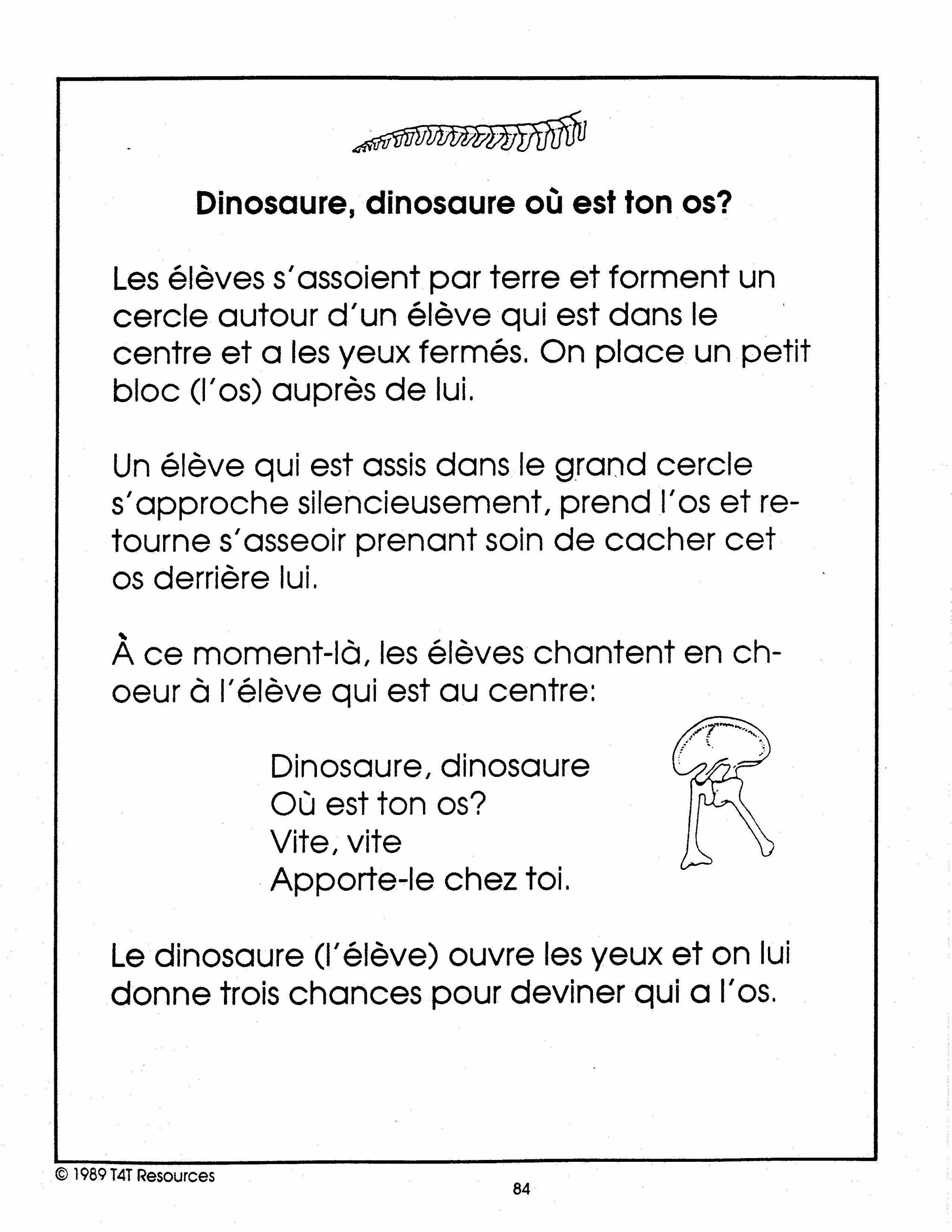 Les Dinosaures Unité thématique - Jardin d'enfants