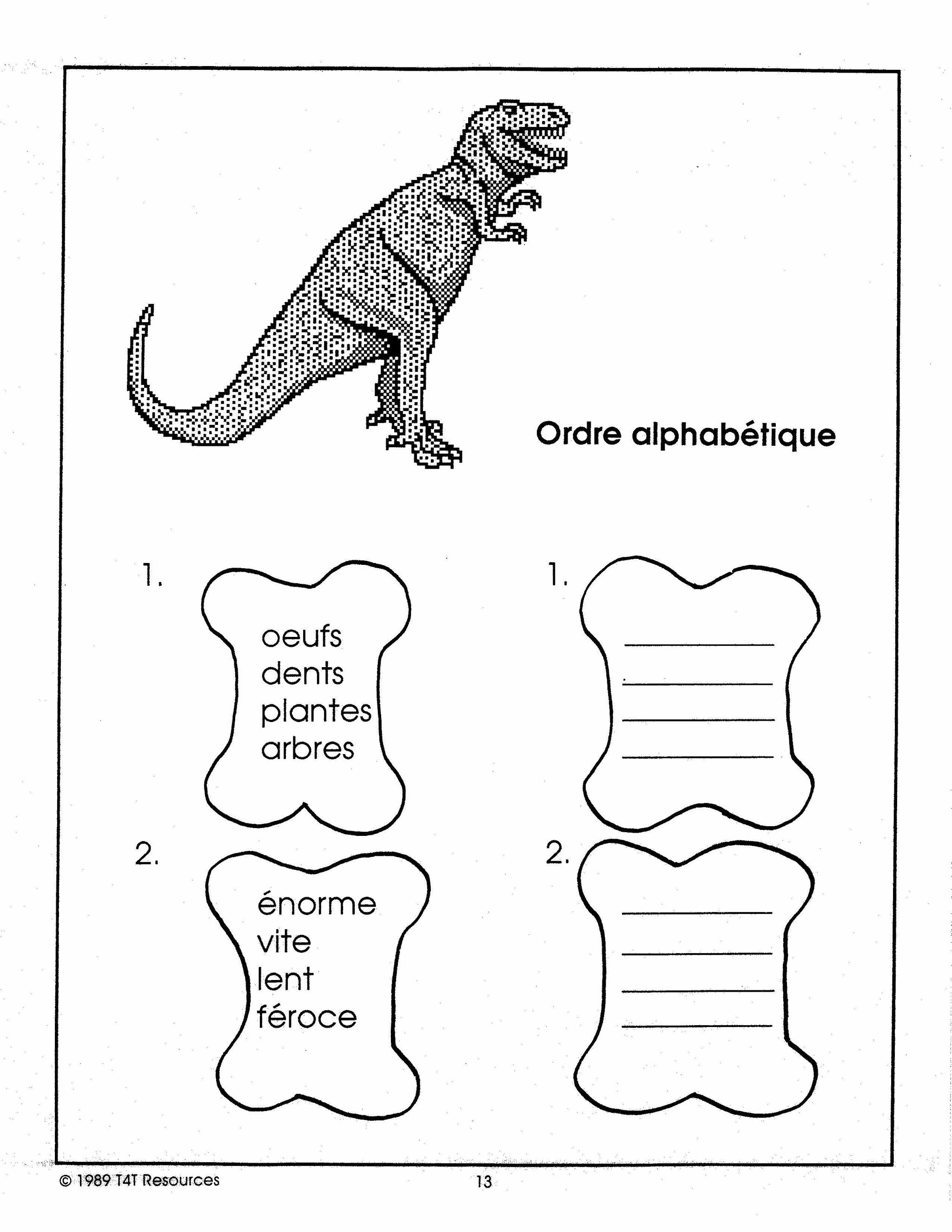 Les Dinosaures Unité thématique Premiere Année