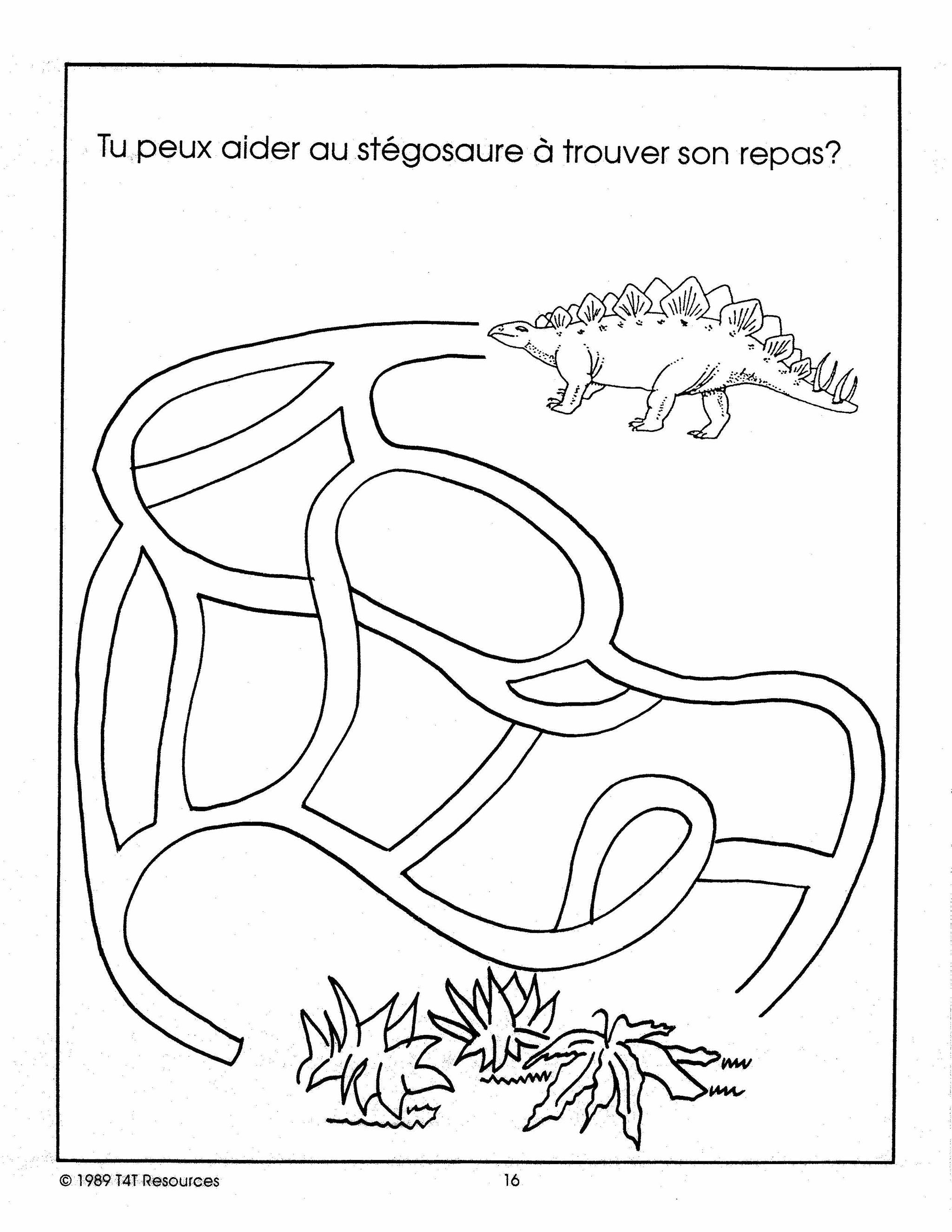 Les Dinosaures Unité thématique Premiere Année