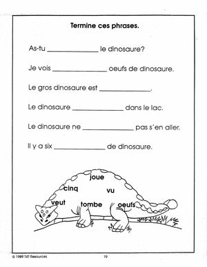 Les Dinosaures Unité thématique Premiere Année