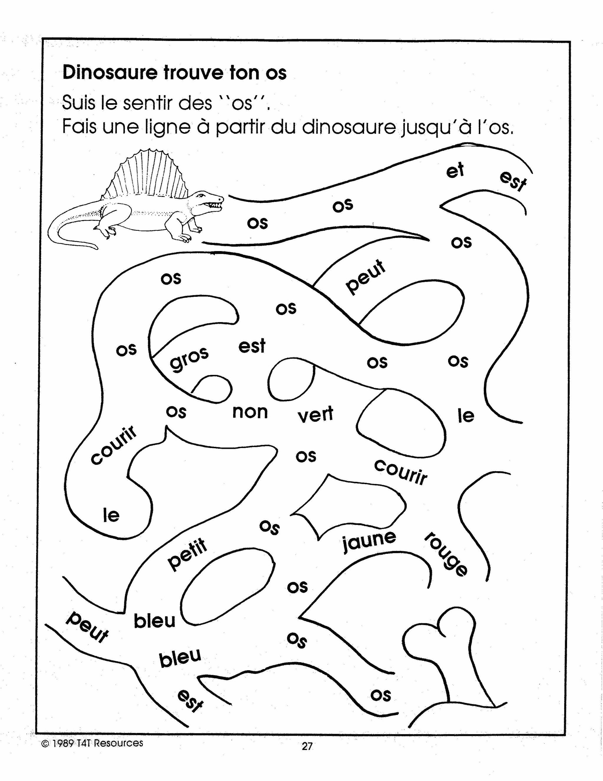 Les Dinosaures Unité thématique Premiere Année