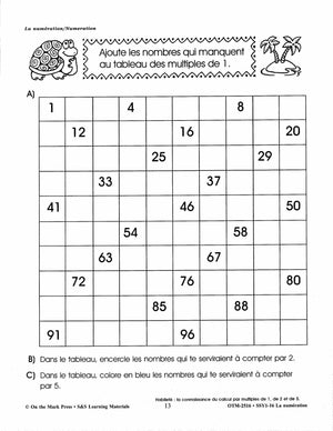 La numération/Numeration: An English and French Workbook Grades 1-3/1e à 3e année