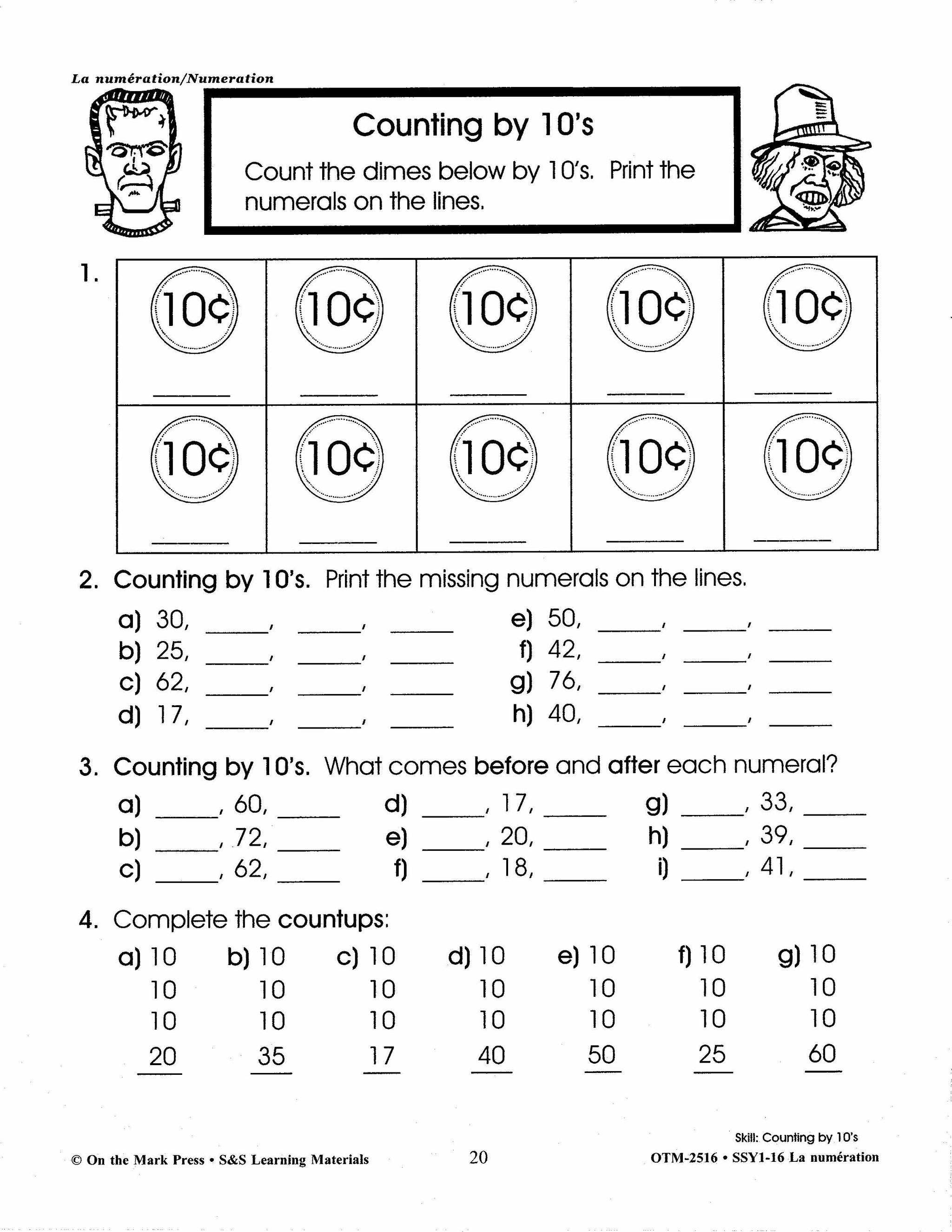 La numération/Numeration: An English and French Workbook Grades 1-3/1e à 3e année