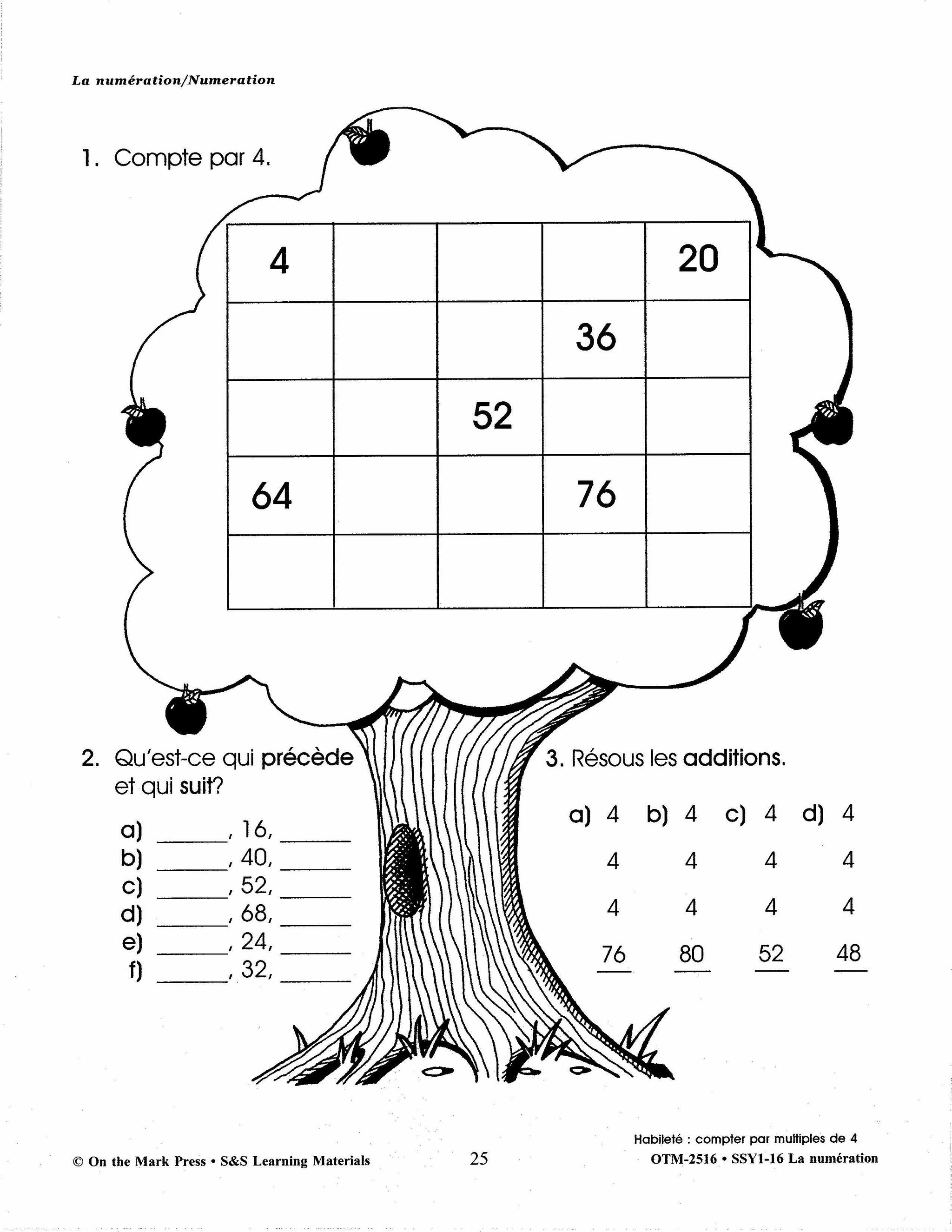La numération/Numeration: An English and French Workbook Grades 1-3/1e à 3e année