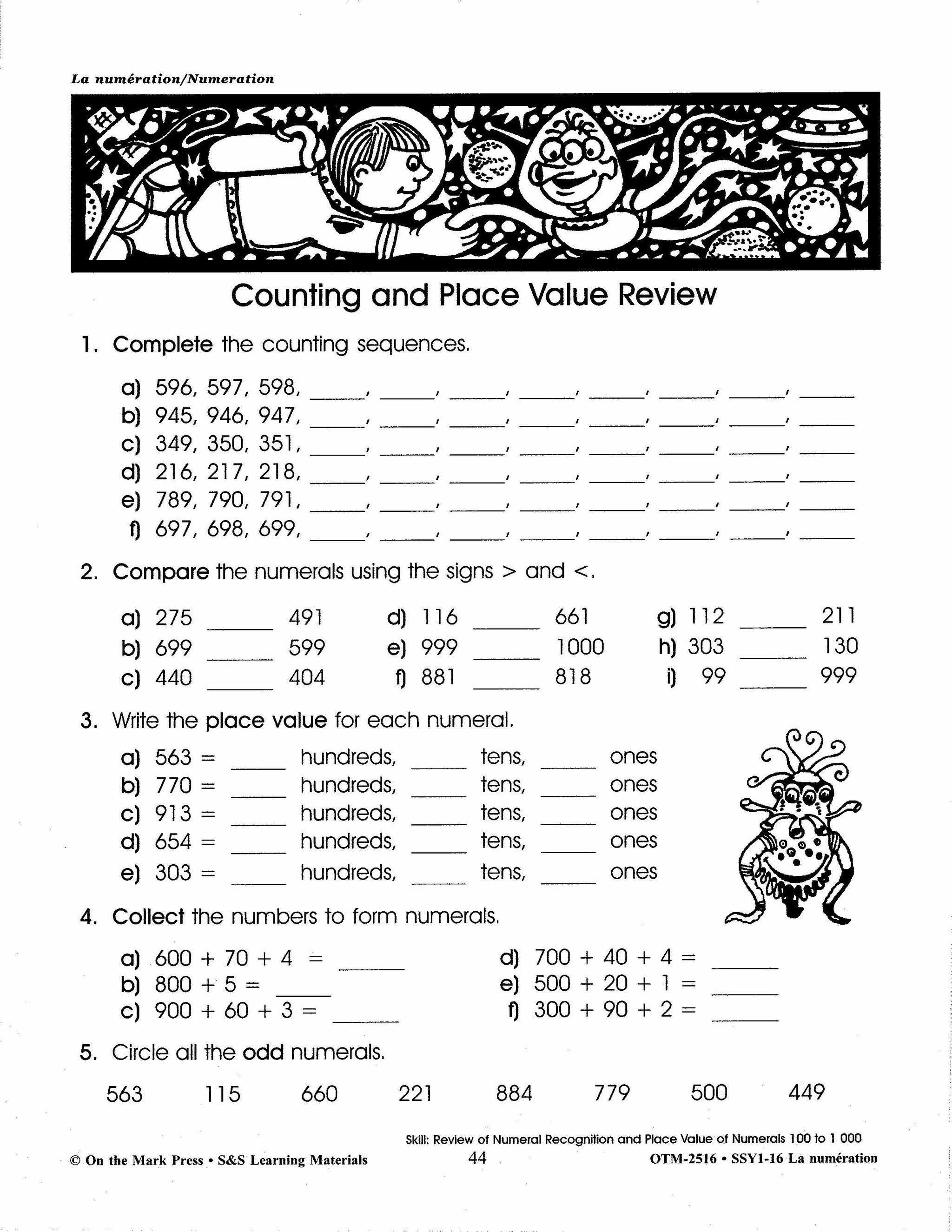 La numération/Numeration: An English and French Workbook Grades 1-3/1e à 3e année