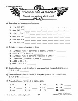 La numération/Numeration: An English and French Workbook Grades 1-3/1e à 3e année