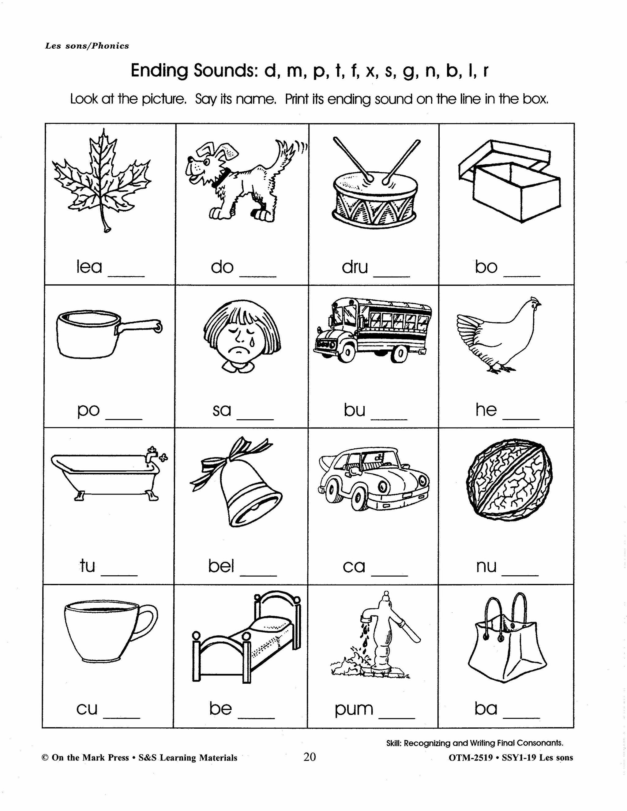 Les Sons/Phonics - A French and English Workbook 1e à 3e année