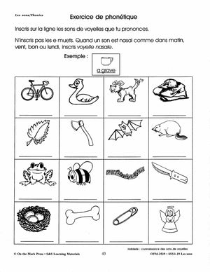 Les Sons/Phonics - A French and English Workbook 1e à 3e année