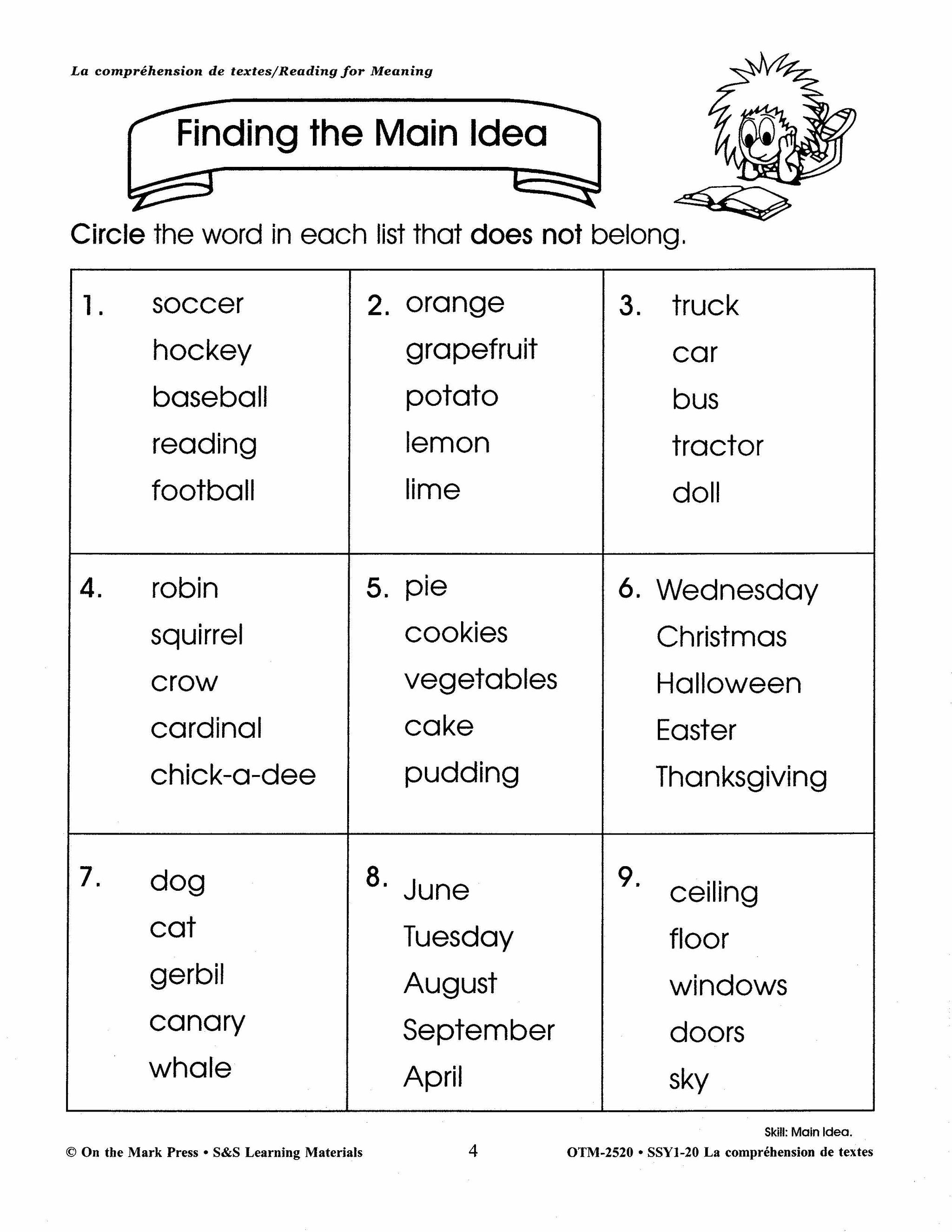 La compréhension de textes/Reading for Meaning - A French and English Workbook Grades 1e à 3e année