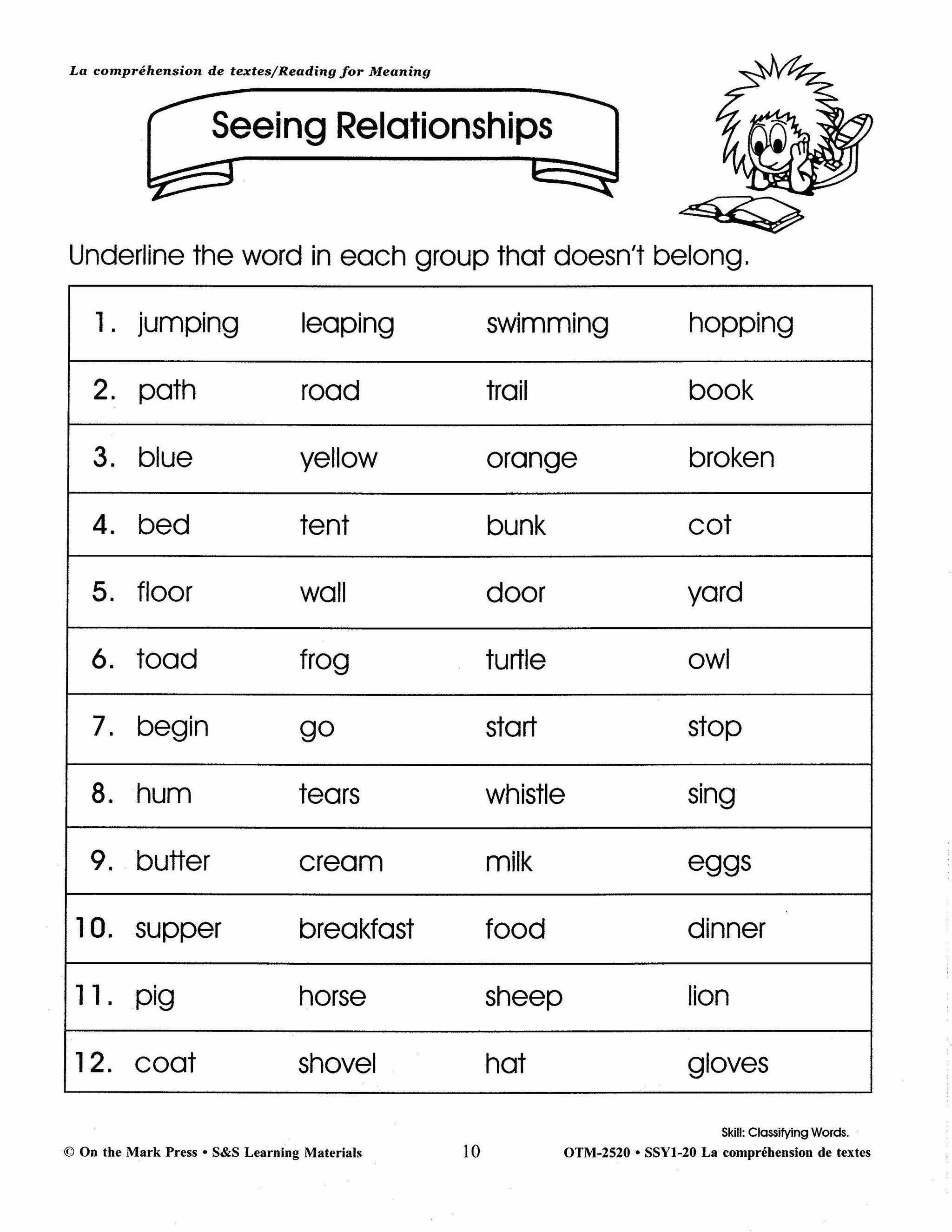La compréhension de textes/Reading for Meaning - A French and English Workbook Grades 1e à 3e année