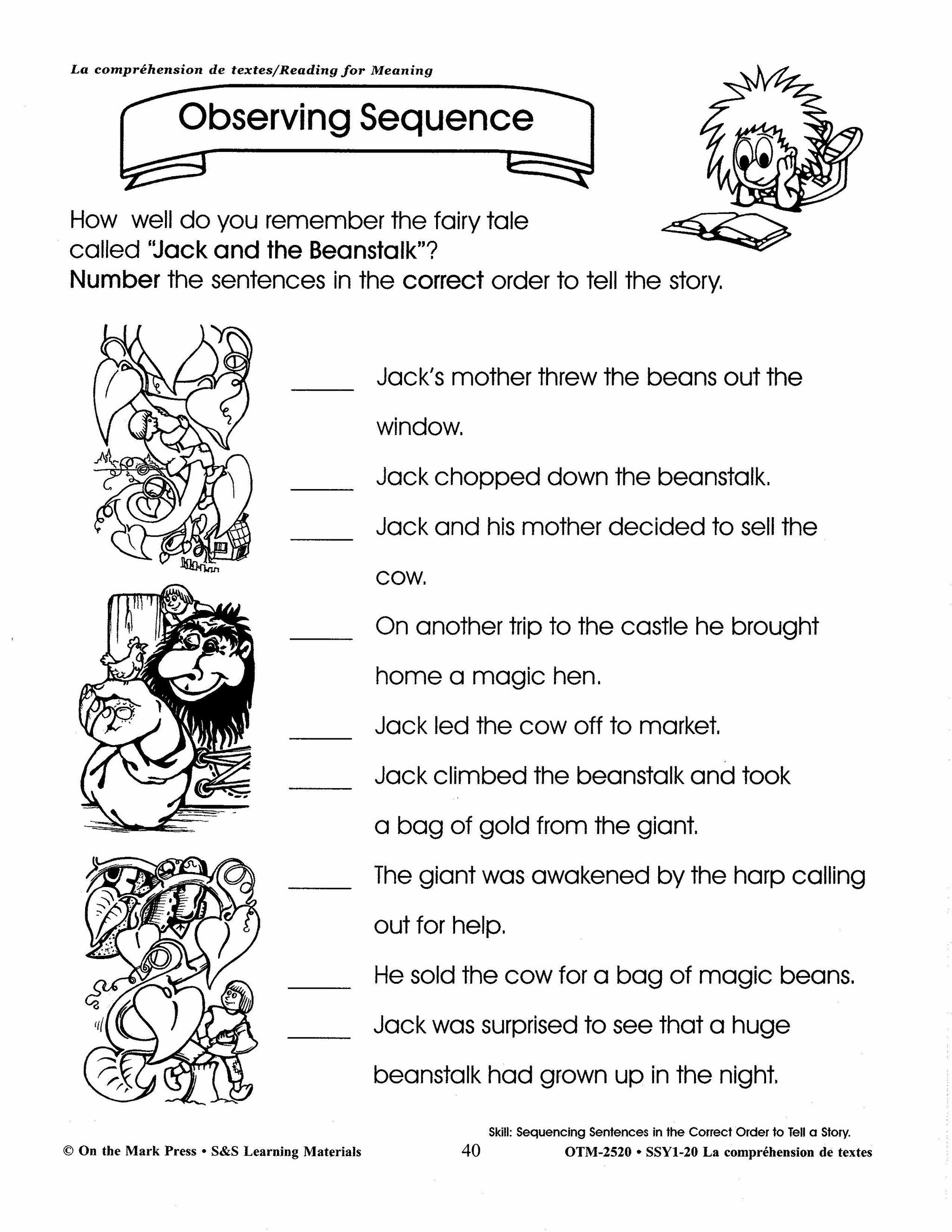 La compréhension de textes/Reading for Meaning - A French and English Workbook Grades 1e à 3e année