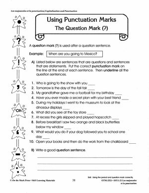 Les majuscules et la ponctuation: Capitalization & Punctuation: A French and English Workbook, 1e à 3e année