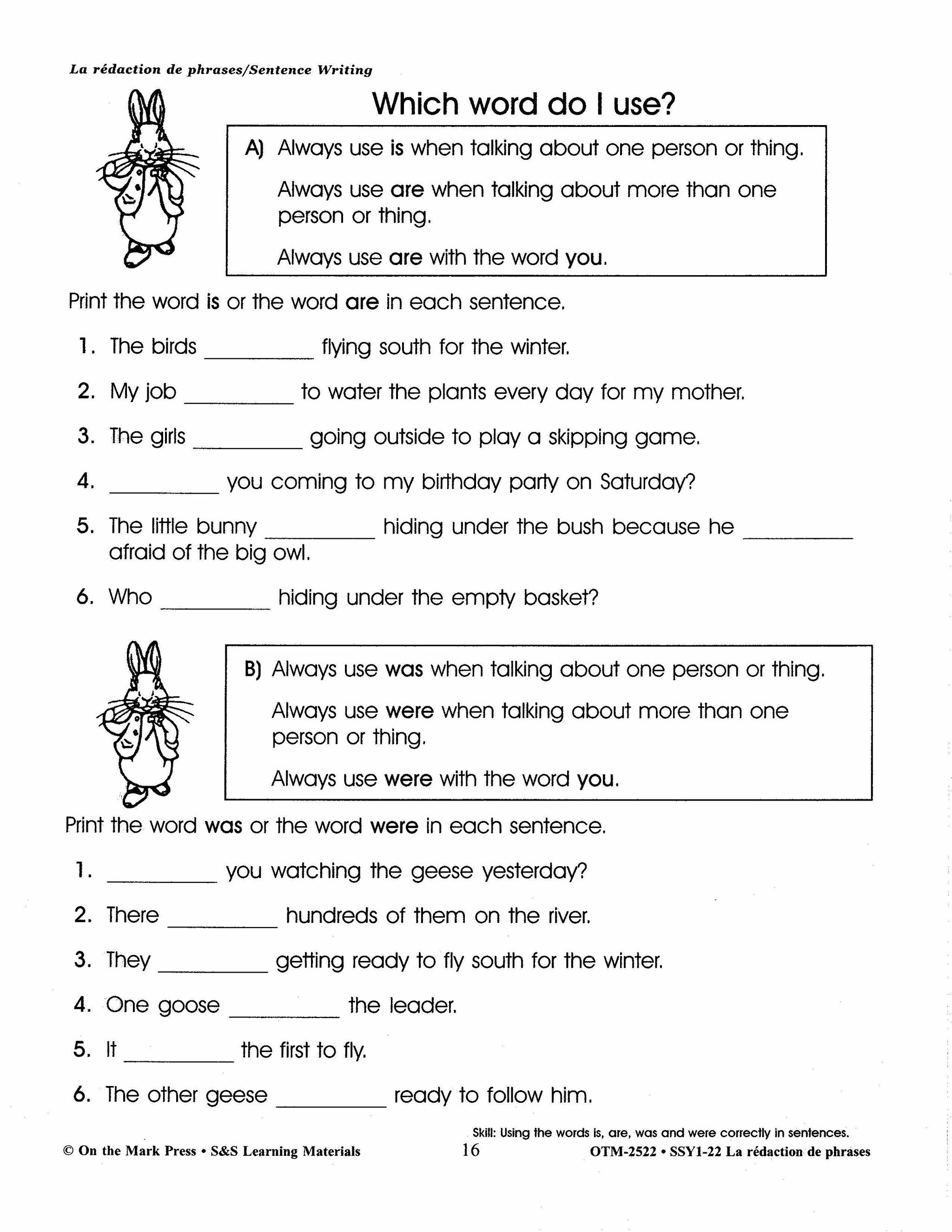 La rédaction de textes/Sentence Writing: A French and English Workbook Grades 1-3/1e à 3e année