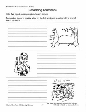 La rédaction de textes/Sentence Writing: A French and English Workbook Grades 1-3/1e à 3e année
