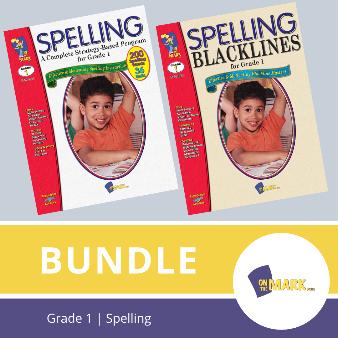 Spelling Grade 1 Program & Blacklines Bundle! * 36 Weeks of Content!