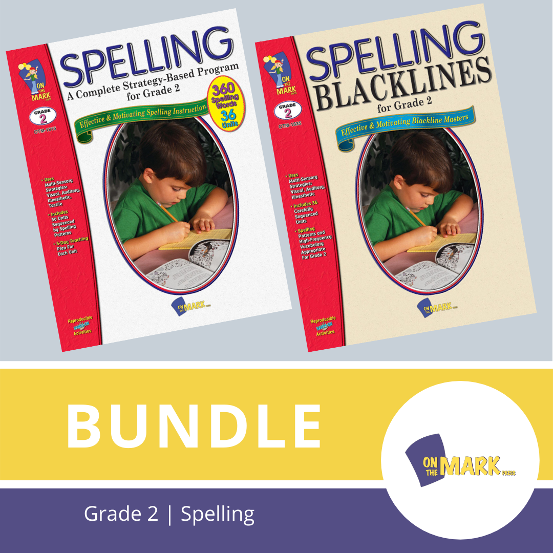 Spelling Grade 2 Program & Blacklines Bundle! * 36 Weeks of Content!