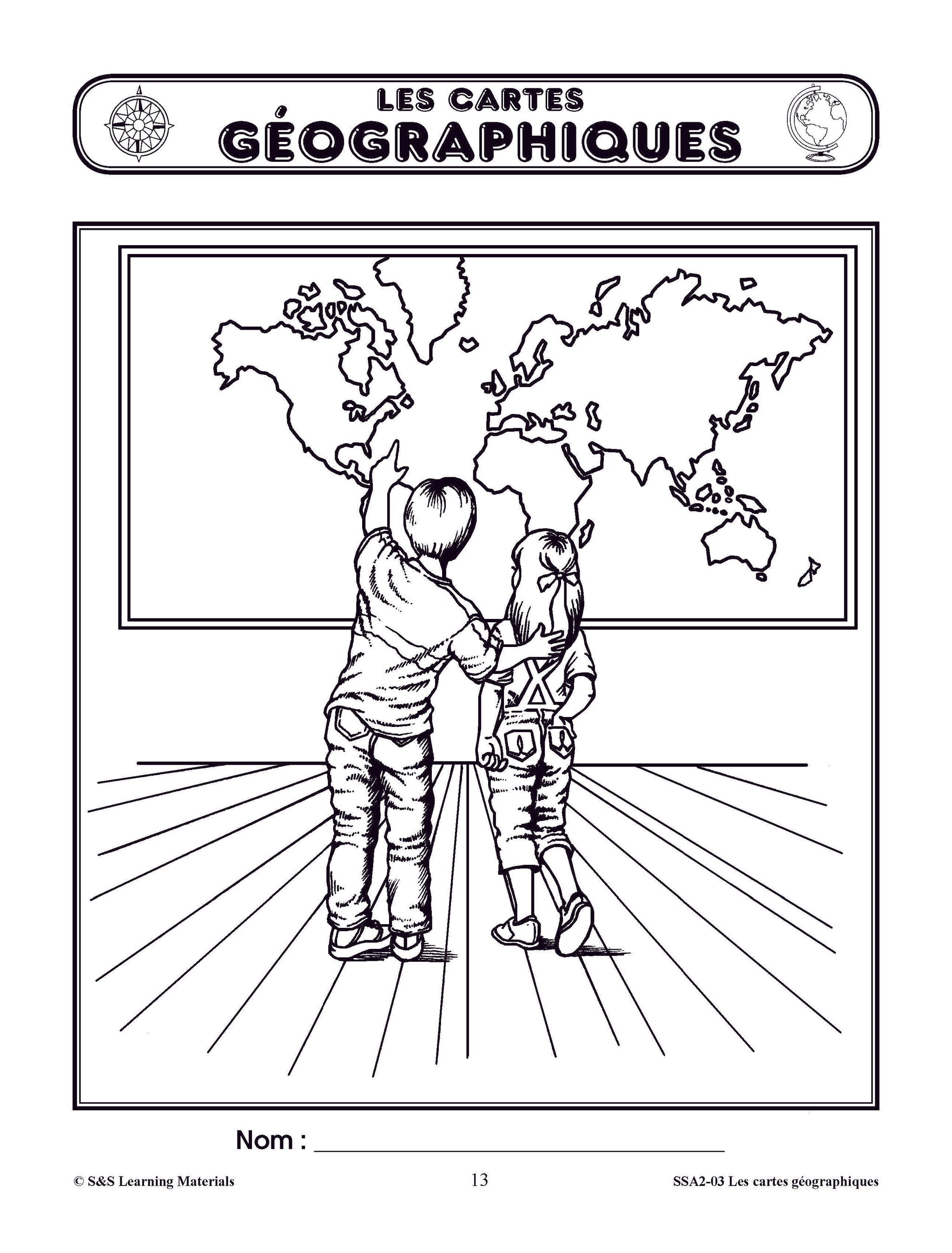 Les cartes géographiques 1e à 3e année