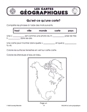 Les cartes géographiques 1e à 3e année