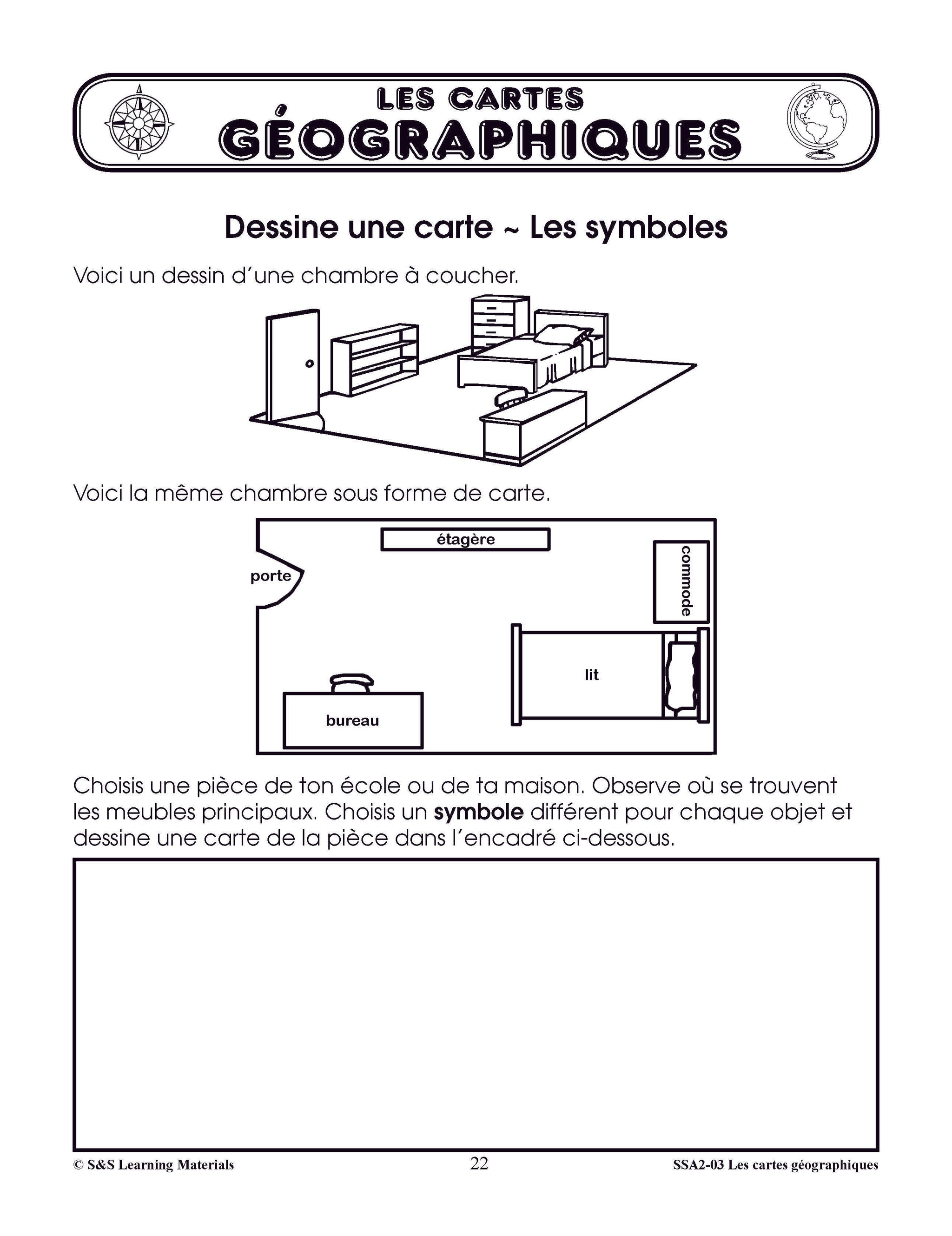 Les cartes géographiques 1e à 3e année