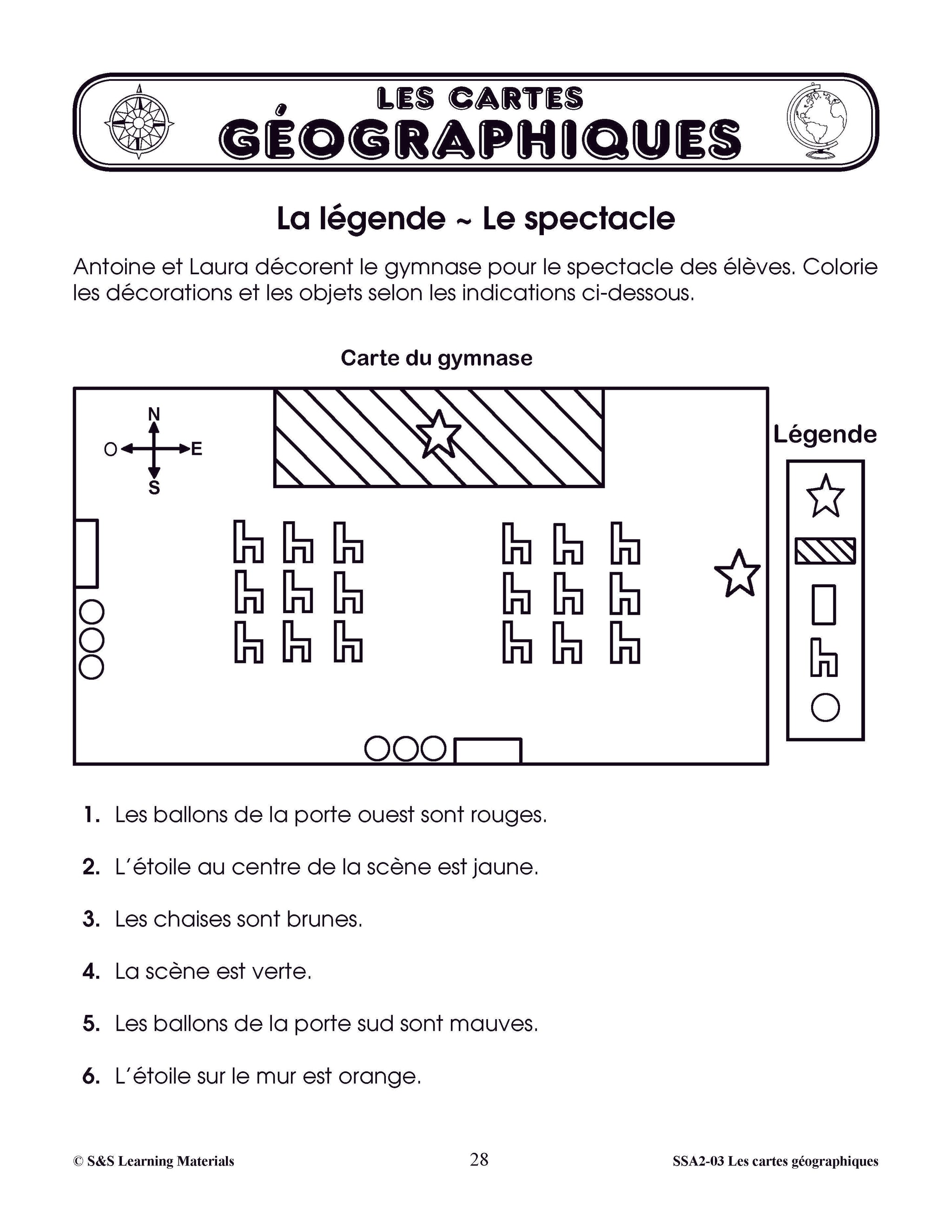 Les cartes géographiques 1e à 3e année