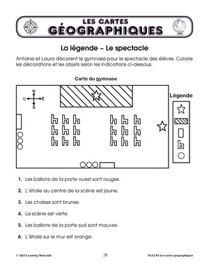 Les cartes géographiques 1e à 3e année
