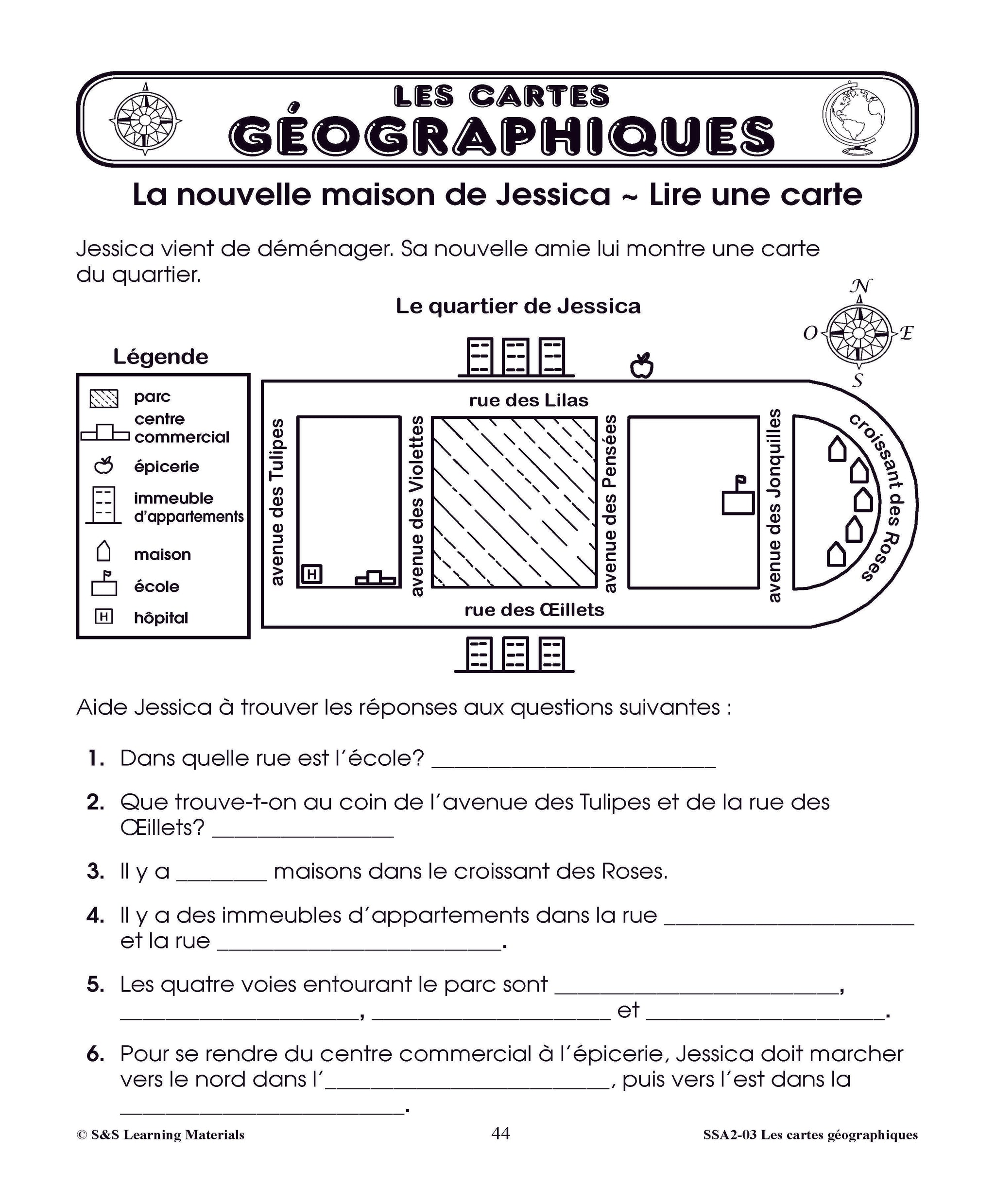 Les cartes géographiques 1e à 3e année
