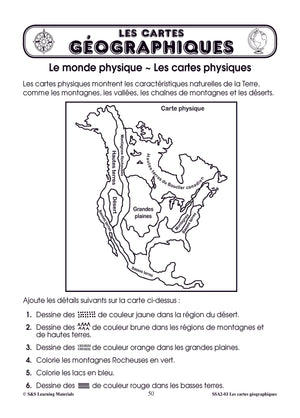 Les cartes géographiques 1e à 3e année