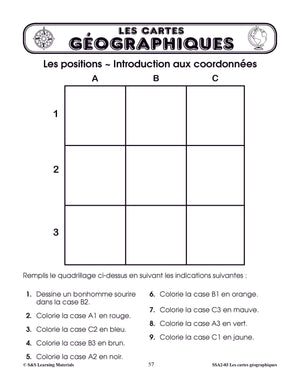 Les cartes géographiques 1e à 3e année