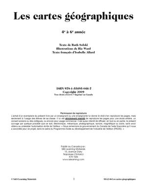 Les cartes géographiques 4e à 6e année