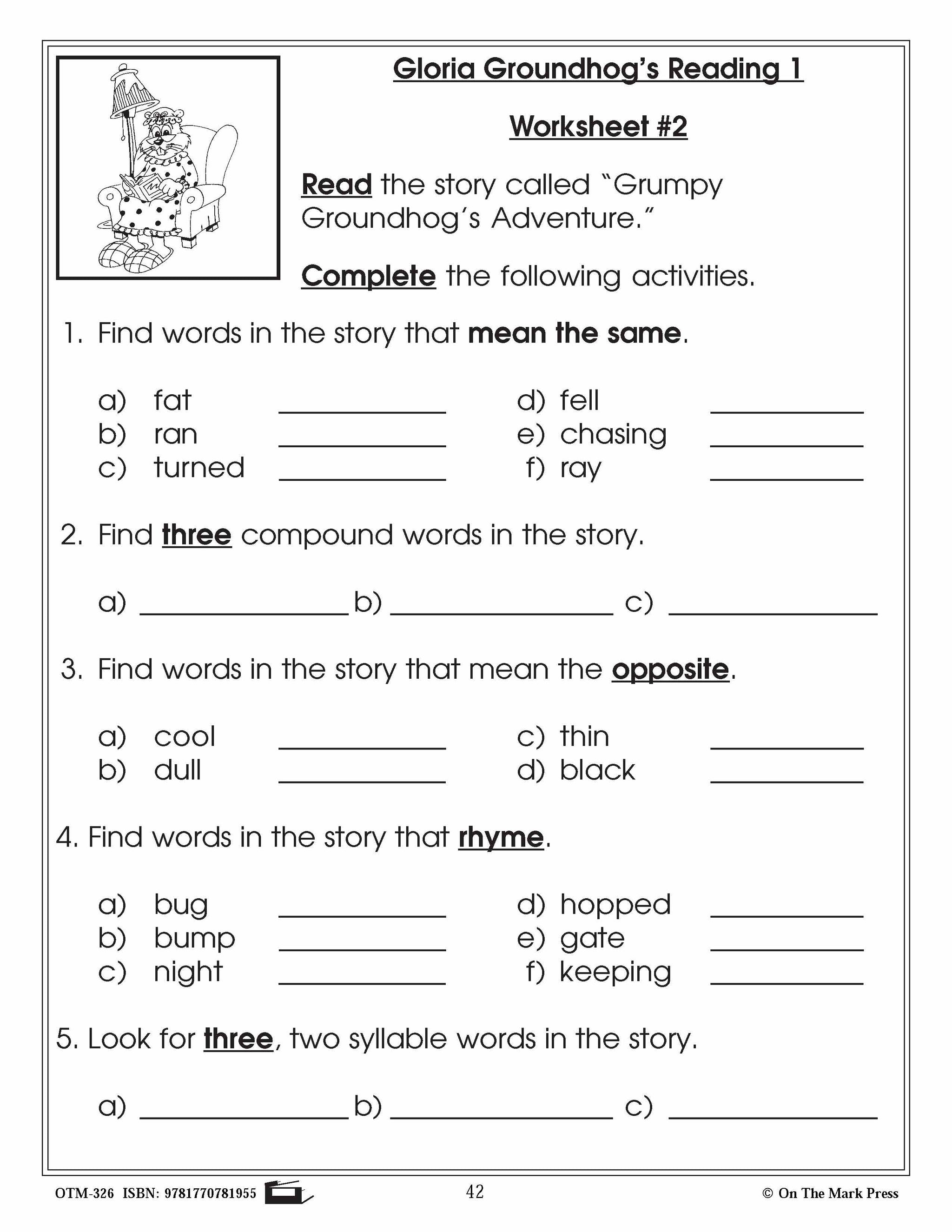 A Groundhog Celebration Grade 2