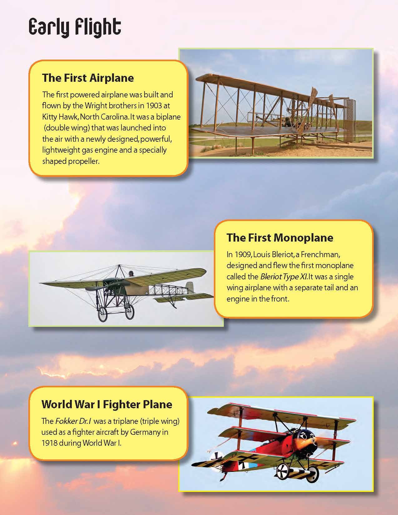 Early Flight Reading Folder Grades 4+