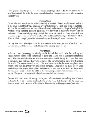 Spelling Grades 1/2 Workbook - Canadian Spelling Lessons/Worksheets